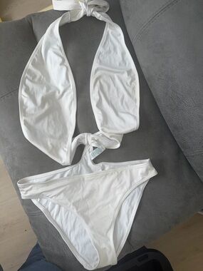 ASOS White Swim Halter Bikini Set